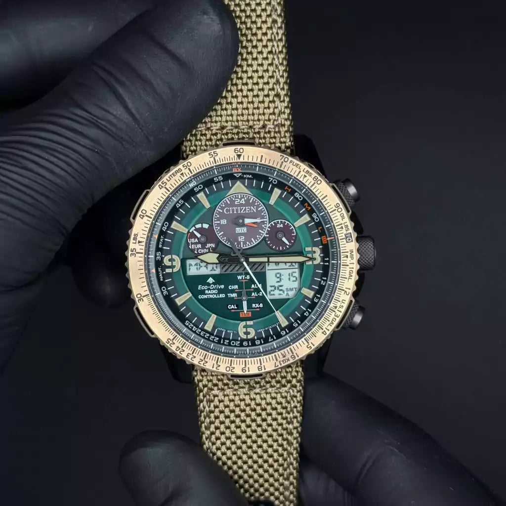 Reloj Citizen radiocontrolado verde - JY8074-11X 