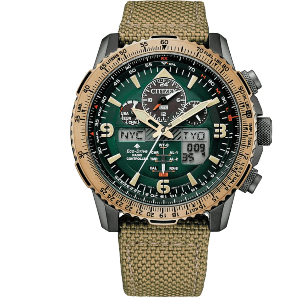 Citizen Radio Controlled Watch Green - JY8074-11X 